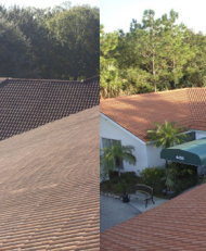 Pressure Tile Roof Cleaning